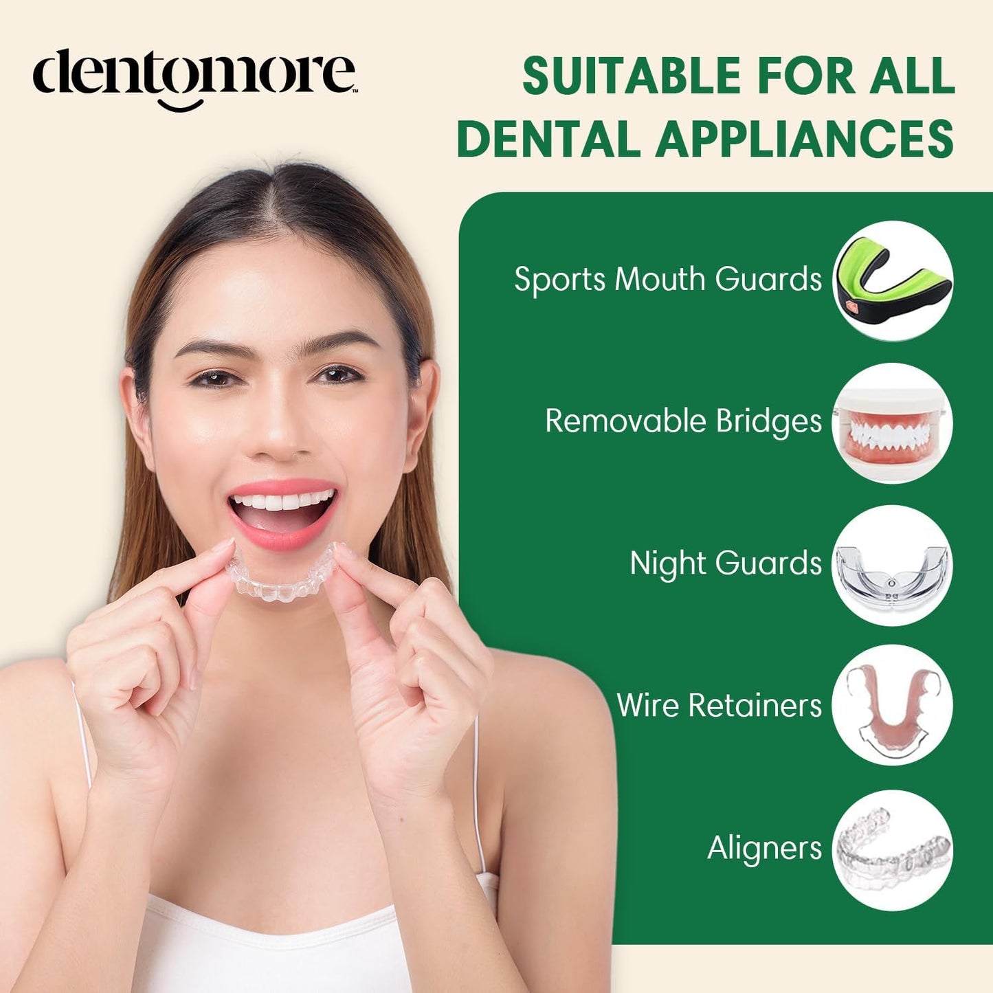 Retainer Cleaning Tablets - 4 Months supply - 120 tabs- Bonus Special Toothbrush included