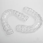 Upper and lower essix retainers with white background 