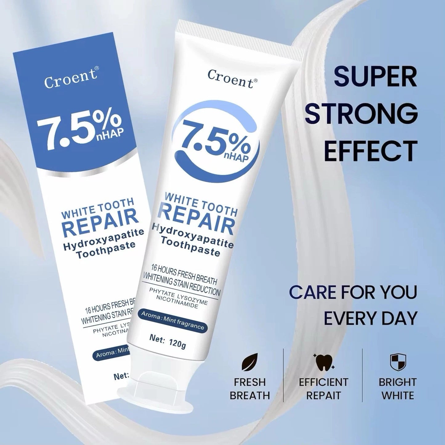 hydroxyapatite 7.5% Probiotic toothpaste enamel protection (2-Pack)