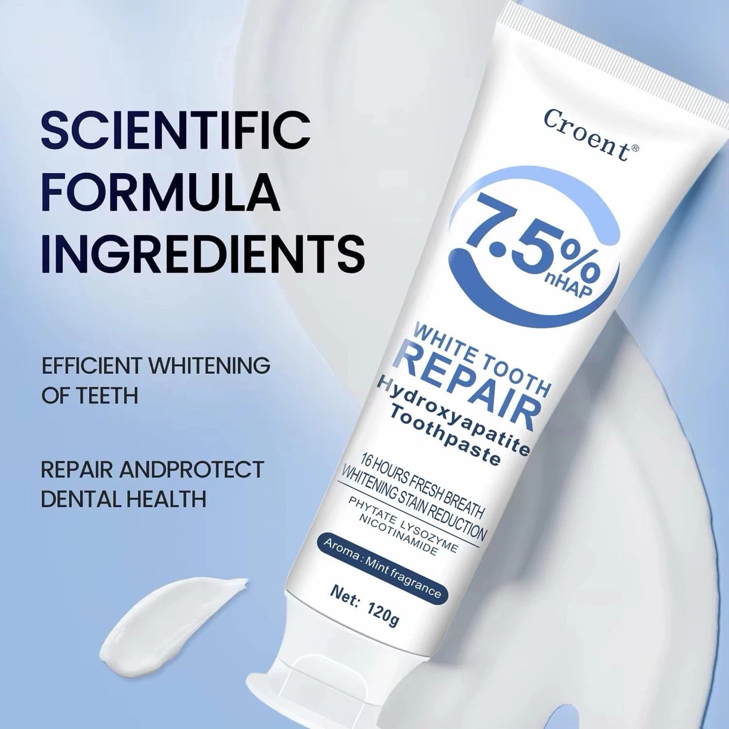 hydroxyapatite 7.5% Probiotic toothpaste enamel protection (2-Pack)